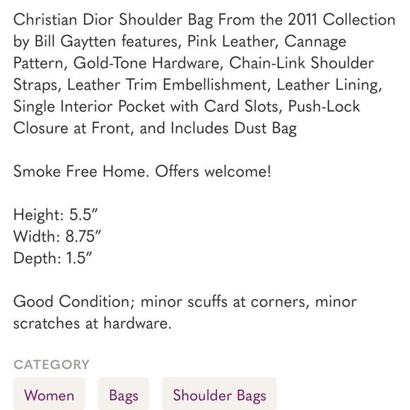 FINAL PRICE! Christian Dior Pink/Beige Leather Cannage Miss Dior Shoulder Bag - Picture 11 of 17